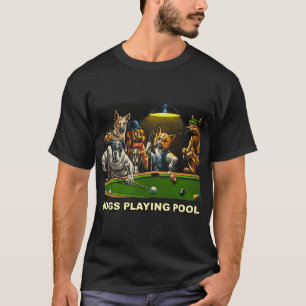 Camiseta Cachorros Jogando Arte Piscina Cachorros Cachorros