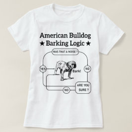 Camiseta Cachorros Lógicos de Barking do Bulldog Americano 