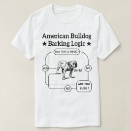 Camiseta Cachorros Lógicos de Barking do Bulldog Americano 