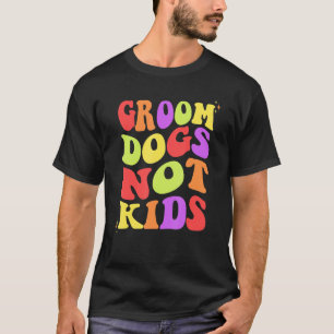 Camiseta Cachorros Não Crianças Retro Mulheres Engraçadas