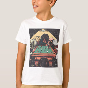 Camiseta Cachorros Noturnos De Jogo Em Billiard Piscina Cap