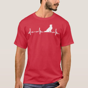 Camiseta Cachorros ouro Retriever Dog Heartbeat Amantes Hom