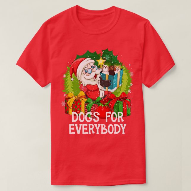 Camiseta Cachorros Para Todos Os Pais De Natal Engraçados X (Frente do Design)