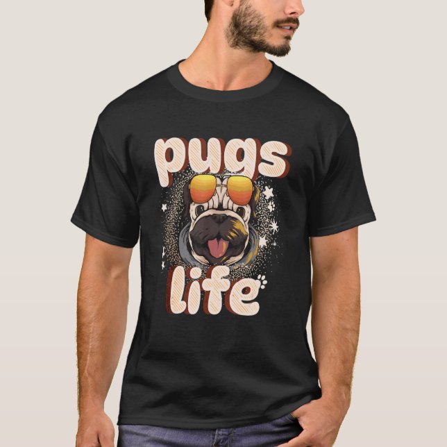 Camiseta Cachorros Pug Vida Fofa Pug (Frente)