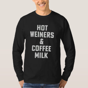 Camiseta Cachorros-Quentes E Leite De Café Comida De Rhode