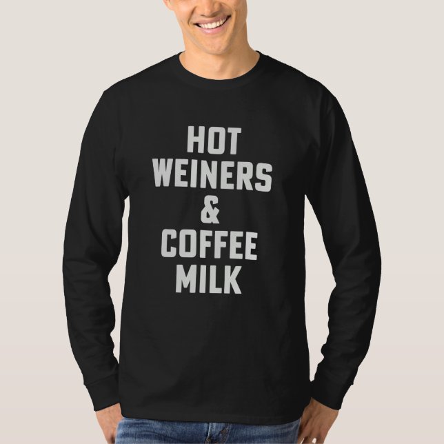 Camiseta Cachorros-Quentes E Leite De Café Comida De Rhode  (Frente)