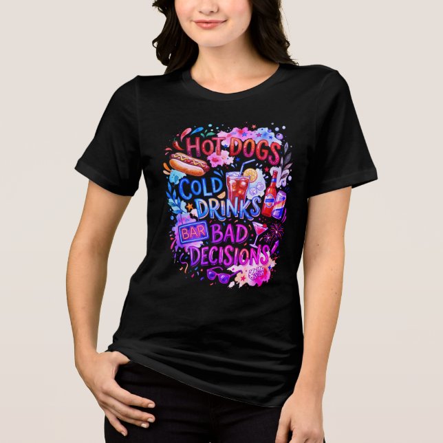 Camiseta Cachorros Quentes Más Decisões (Frente)