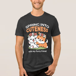 Camiseta Cachorros Reproduzíveis com Corvos Flores - Tema d