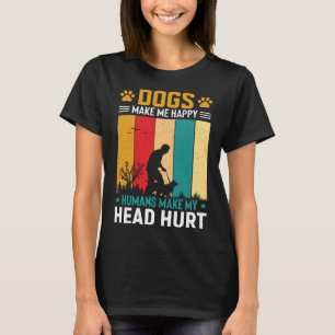 Camiseta Cachorros Retro Me Fazem Humanos Felizes Fazem Min