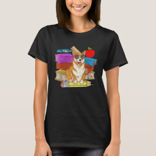 Camiseta Cachorros Sunglass School Student Dog Corgi