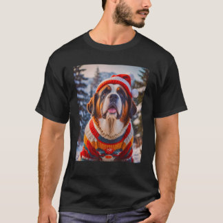 Camiseta cachorros super fofos vítimas da moda São Bernardo