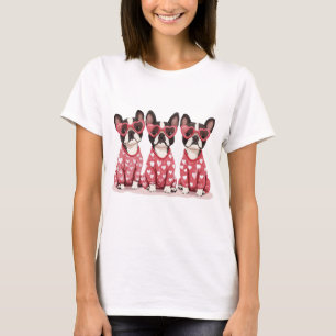Camiseta Cachorros Terrier de Boston dia de os namorados