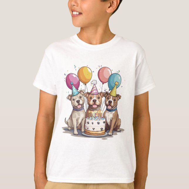 Camiseta Cachorros-Touro de Aniversário (Frente)