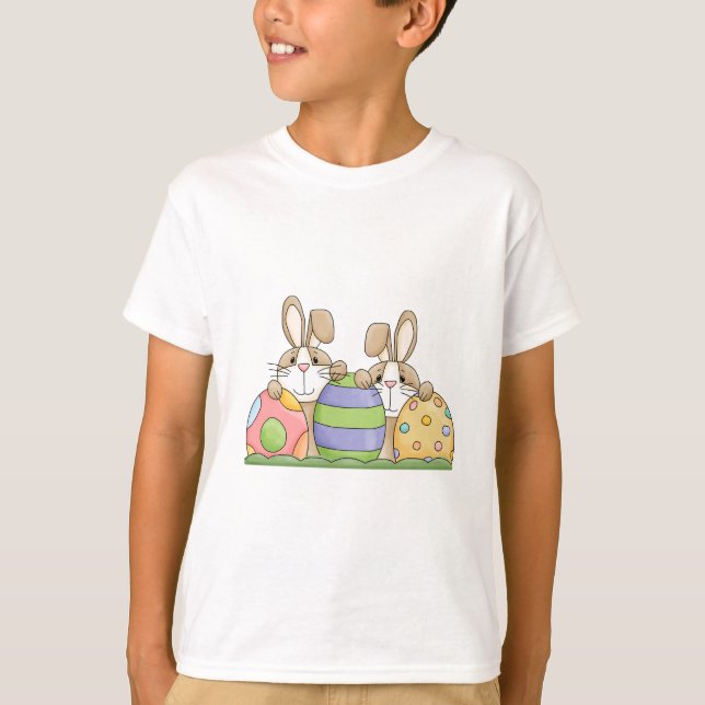 Camiseta cachos e ovos de Páscoa (Frente)