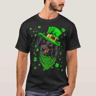 Camiseta Cachshund Dia de São Patrício Cão Cachorro Chapado