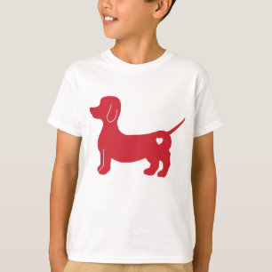 Camiseta Cachshund Dog Lover em Vermelho   Cachorro Mãe   