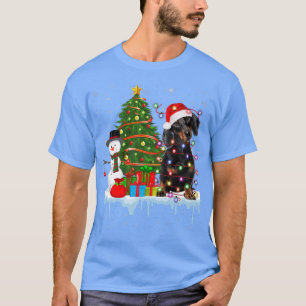 Camiseta Cachshund Dog Lover Papais noeis Luz Hábito Em Nev