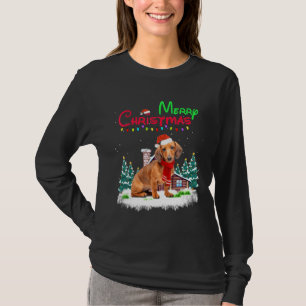 Camiseta Cachshund Dog Santa Hights Feliz de Natal Chr