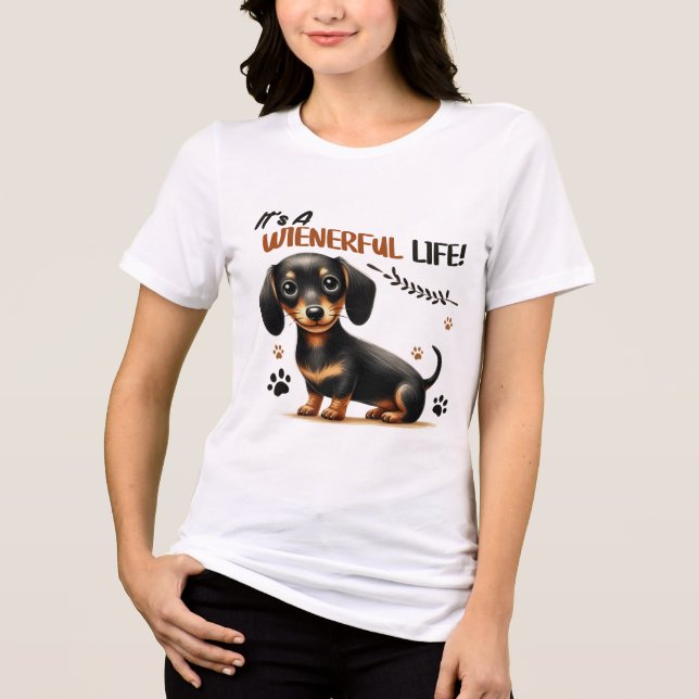 CAMISETA CACHSHUND ENGRAÇADO DIZENDO (Frente)