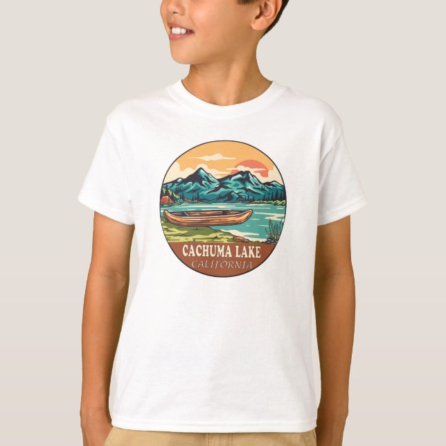 Camiseta Cachuma Lake California Barco Fish Emblem (Frente)