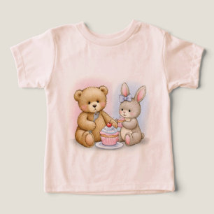 Camiseta Caco, Ursinho e Coelho à tarde