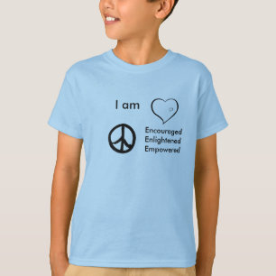 Camiseta caçoa a paz do coração do t-shirt, mim são,