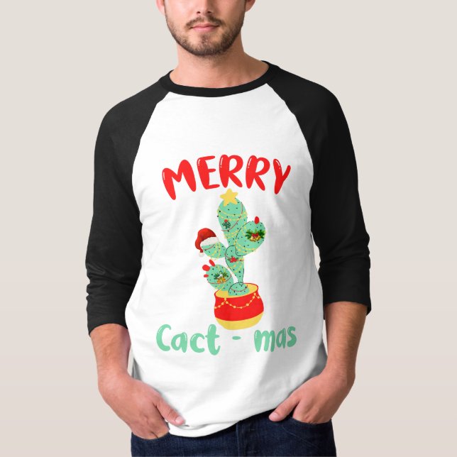 CAMISETA CACTMAS DE FELIZ FUNNADA - DIVERSÃO DE NATAL CACTU (Frente)