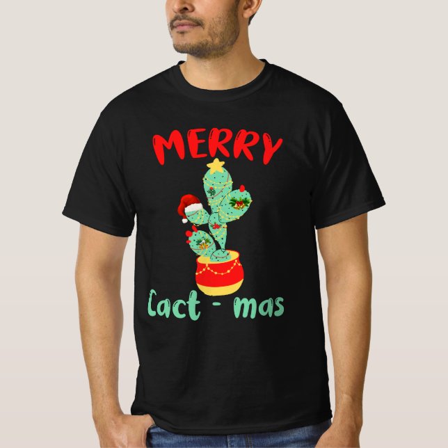 CAMISETA CACTMAS DE FELIZ FUNNADA - DIVERSÃO DE NATAL CACTU (Frente)