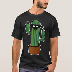 Camiseta Cacto bandido ninja mascarado furtivo bandido