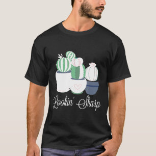 Camiseta Cacto de aparência afiada Cactos Jardim Plantas de