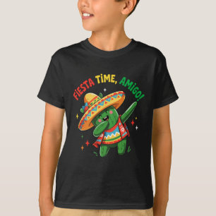 Camiseta Cacto de Dabbing Engraçado Cinco De Mayo Meninos H