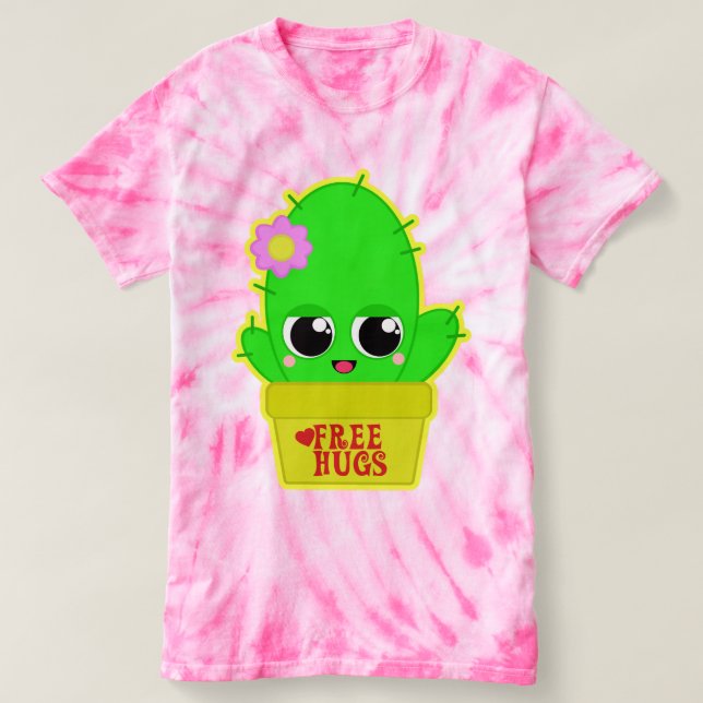 Camiseta Cacto de Kawaii (Frente do Design)