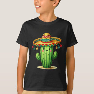 Camiseta Cacto Engraçado Cinco De Mayo Meninos Criança Kids