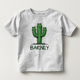 Camiseta Cacto Engraçado com Rostos de Gato