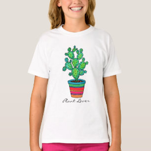 Camiseta Cacto lindo da aguarela no pote bonito