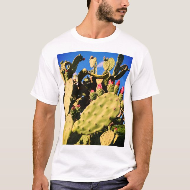 Camiseta Cactos Saguaro, Plantas Cactos  (Frente)