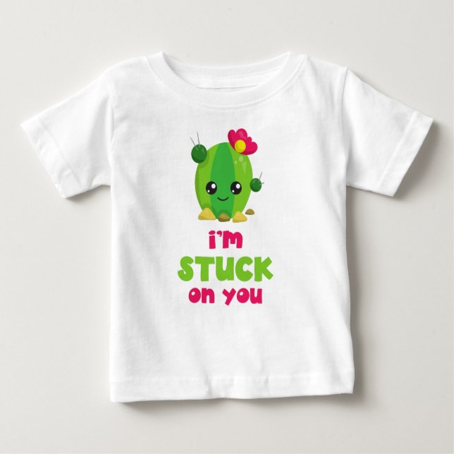 Camiseta Cactus bonito, Kawaii Cactus, estou preso em você (Frente)