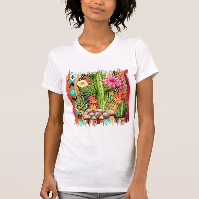Camiseta Cactus, camiseta design de sublimação Cac (Frente)