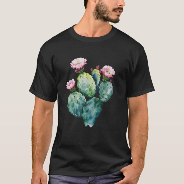 Camiseta Cactus com flores (Frente)