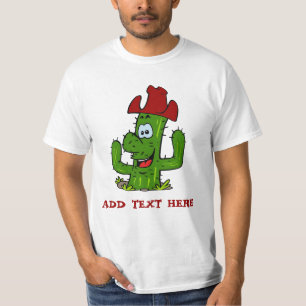 Camiseta Cactus Cowboy, adicionar texto de edição,
