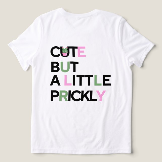 Camiseta Cactus Cutie & Pastel Vibes – July Mood Tee (Verso do Design )