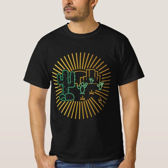 Camiseta Cactus - Design do trevo natural (Frente)