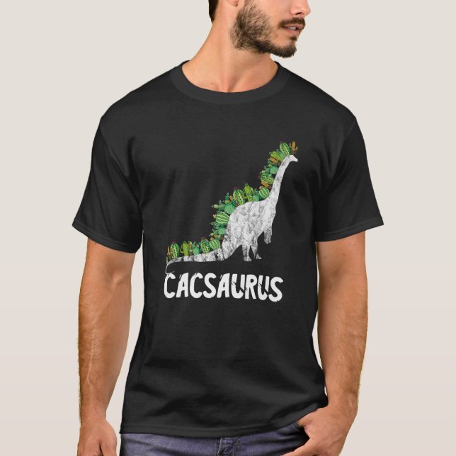 Camiseta Cactus Dinossauros Cactos Herbivore Funny Brachios (Frente)
