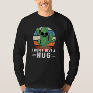 Camiseta Cactus Eu Não Dou Um Enorme Hugger Retro Cactu