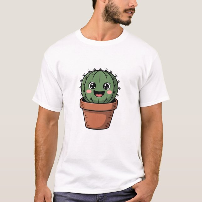 Camiseta Cactus Kawaii (Frente)