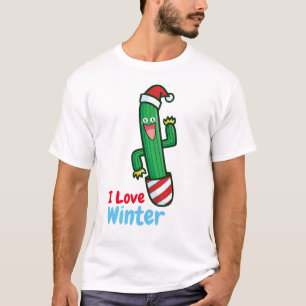 Camiseta Cactus Loves Winter Personalizável
