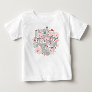 Camiseta Cactus Pink Mint Succults Deserto Plantas