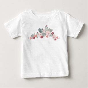 Camiseta Cactus Pink Mint Succults Deserto Plantas Motif