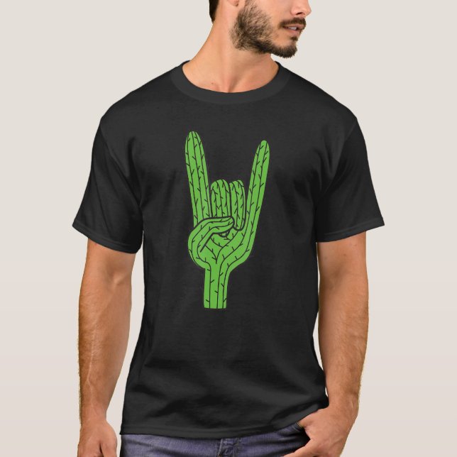 Camiseta Cactus Rock And Roll Desert Plant Cactos Succu (Frente)
