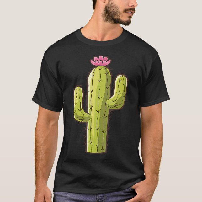 Camiseta Cactus Shirt Adultos Homens Mulheres Cactus Costum (Frente)